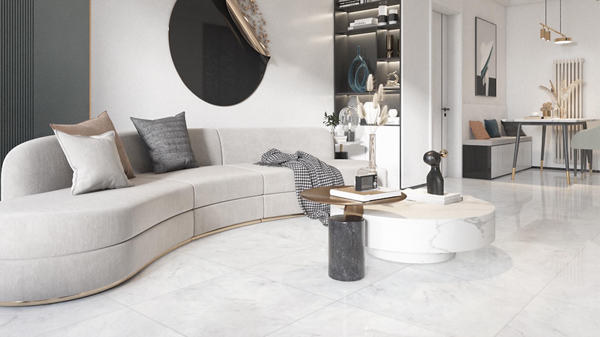 Carrara – Glazed Polished
